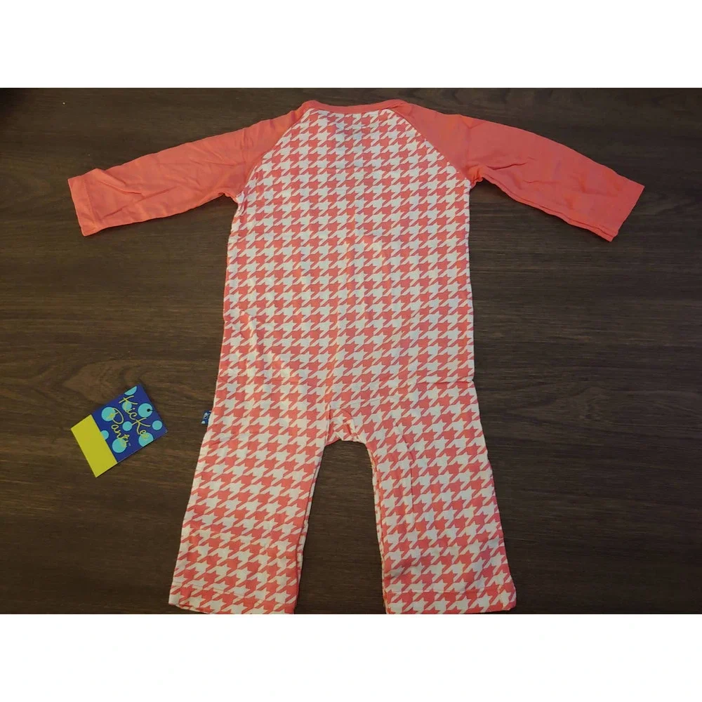 NEW Kickee Pants English Rose Raglan Romper Size 3-6 months